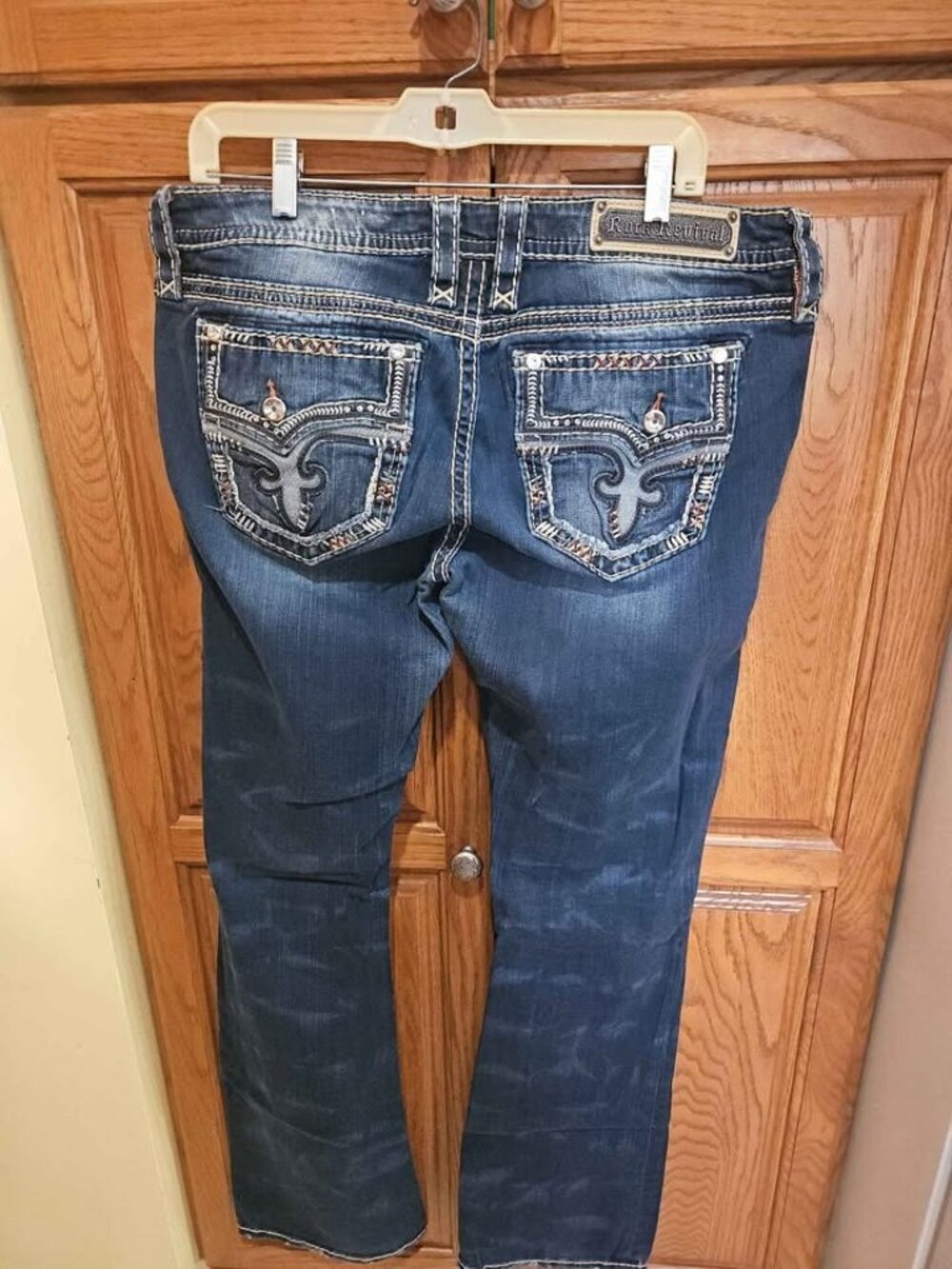 Womens Size 34 x 32 Betty Rock Revival Boot Denim / Blue Jeans